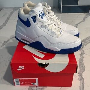 Nike Air Flight Legacy White and Blue High-Tops - size 11.5